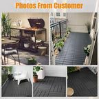 Patio Deck Tiles Waterproof and Non-Slip Interlocking Deck Tiles 44 Pack - Image 4