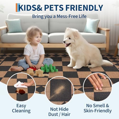 GarveeHome Easy Jute Rug 10x13 Washable Rugs - Image 7