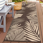 GENIMO Outdoor Rug, Waterproof Plastic Runner Rugs, 2.5'x8' Coffee Beige by GENIMO