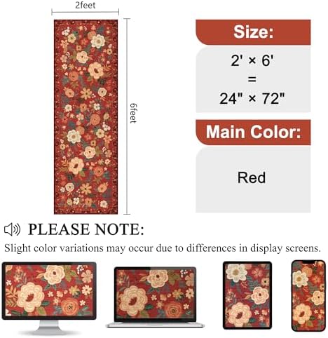 DUKINO 2x6 Runner Rug for Hallway, Washable Kitchen Rugs Non Slip - Image 2