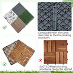 Windyun 8 Pack Artificial Grass Turf Interlocking Deck Tiles 12" x 12" Thick - Image 4