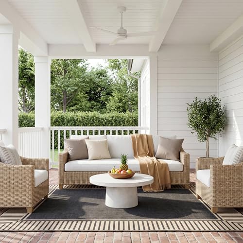 nuLOOM Asha Dark Grey Bordered Indoor/Outdoor Area Rug by nuLOOM