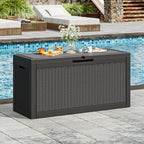 Outdoor Storage Box Waterproof, 75 Gallon Deck Box by WTFGO
