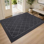 BEQHAUSE Dirt Trapper Door Mat 48" x 72", Doormat Non-Slip, Dark Grey by BEQHAUSE