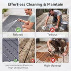 44 PCS 12"x12" Interlocking Deck Tiles - Image 3