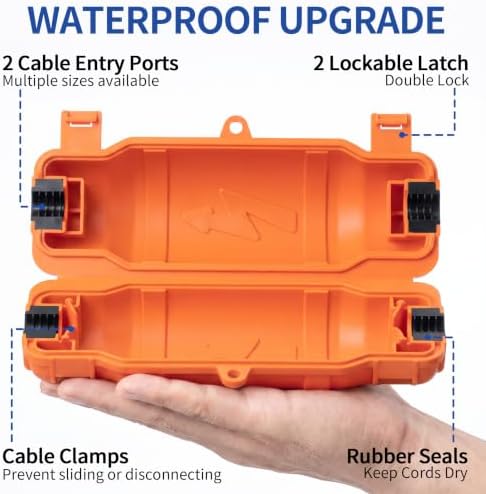 3 Pack Outdoor Extension Cord Safety Cover, Waterproof - Image 4