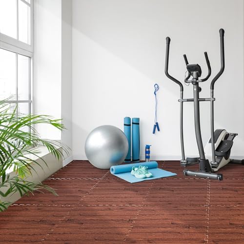 Sorbus Interlocking Wood Grain Foam Floor Tiles - Image 4