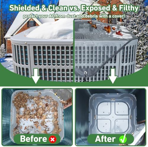 Air Conditioner Covers for Outside, Mesh AC Covers for Outdoor Units, Universal - Image 4
