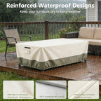 72 Inch Rectangular/Oval Patio Table Cover, Heavy Duty Waterproof Outdoor - Image 3