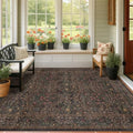 Dark Brown Washable 5x7 Area Rugs by HazoHaus