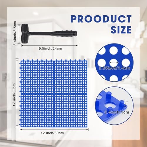 Drydiet 8 Pack Drainage Tiles Modular Interlocking Floor Tiles - Image 2