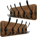 WEBI Rustic Coat Rack Wall Mounted, Wood Coat Hanger Wall, 5 Coat Hooks by WEBI