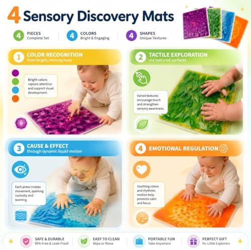 edusense 3D Liquid Motion Floor Tiles, 4 Tiles Set - Image 2