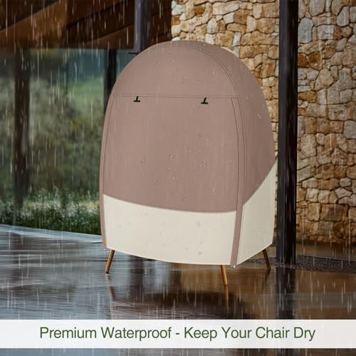PPorch Shield Waterproof Patio Egg Chair Cover 42W x 36D x 56H inch - Image 6