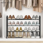 STO STO Expandable Shoe Rack, 3-Tier Metal Small Shoe Rack - Image 2
