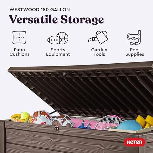 Keter Westwood 150 Gal Outdoor Storage Box - Image 6