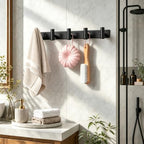 Wall Mounted Coat Rack-5 Hooks, Heavy Duty Stainless Steel Hook Rail - Image 3