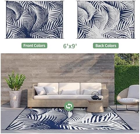 GENIMO Outdoor Rug, Waterproof Plastic Rugs - Image 3