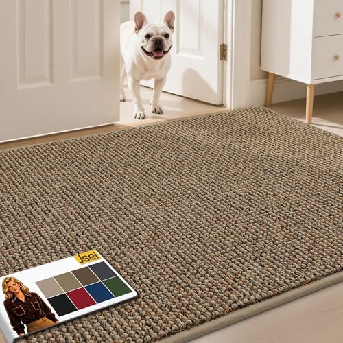 JSEI Dirt Trapper Door Mat 36" x 60", Non-Slip Washable Doormats by JSEI