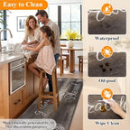 HEBE Anti Fatigue Kitchen Mat Set of 2, Cushioned Kitchen Mats - Image 6