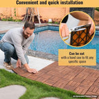 Acacia Wood Interlocking Deck Tiles - Image 4