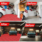 Barydat 72 Pcs 12x12 Garage Floor Tiles Interlocking Drainage - Image 6