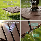 Interlocking Deck Tiles Outdoor Waterproof 44 Pack, Plastic Snap Together Patio - Image 4