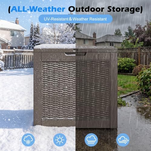 Outdoor Storage Box Waterproof, 31 Gallon Deck Box - Image 4