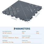 Interlocking Floor Tiles 50 Pack 12"X12" Waterproof Modular Cushion Mats - Image 2