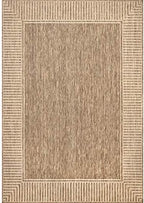 nuLOOM Asha Light Brown Bordered Indoor/Outdoor Area Rug - Image 2