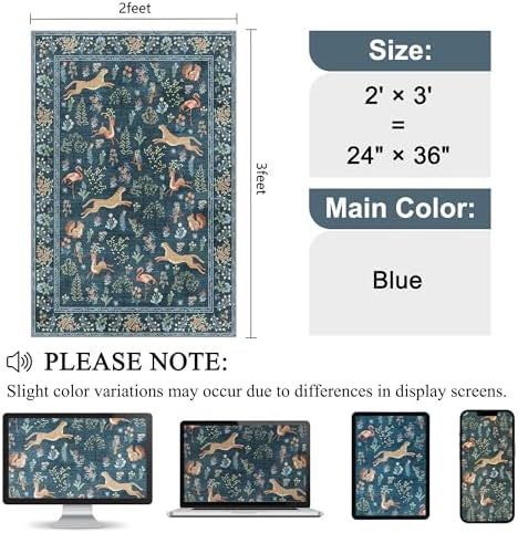 DUKINO 2x3 Entryway Rug, Washable Door Mat Animal Rug - Image 2