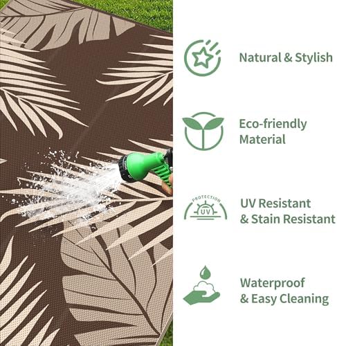 GENIMO Outdoor Rug, Waterproof Plastic Rugs 9'x18' - Image 6