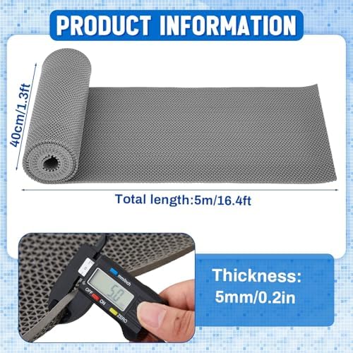 Tinideya 1.3x16.4 ft Non‑Slip Pool Drainage Floor Mat, Commercial & Indoor Wet - Image 2