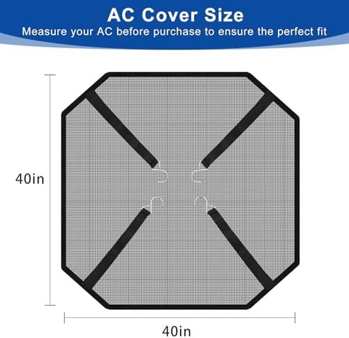 Central Air Conditioner Covers for Outside Units 40'' x 40'', AC Mesh Covers - Image 2
