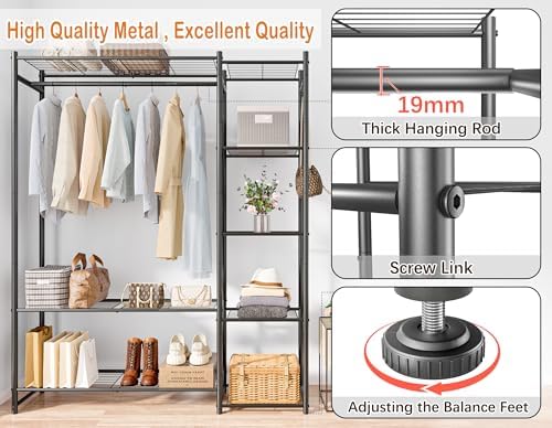 HOMIDEC Wardrobe Closet, Portable Clothes Rack - Image 4