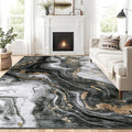GarveeHome Modern Washable Rugs 6x9 Neutral Abstract Throw Rugs, Non-Slip by GarveeHome