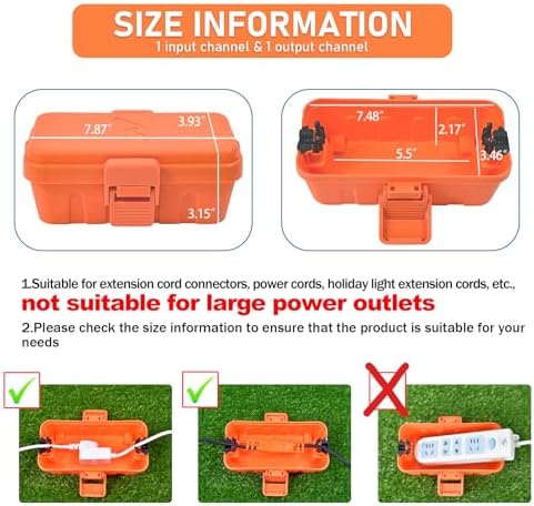 Hrensaw Small Weatherproof Electrical Connection Box, Outdoor Electrical Box - Image 2