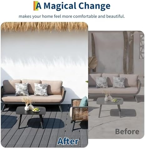 48 Pack Co-Extruded Composite Deck Tiles 12x12 Inch, Interlocking Outdoor - Image 2