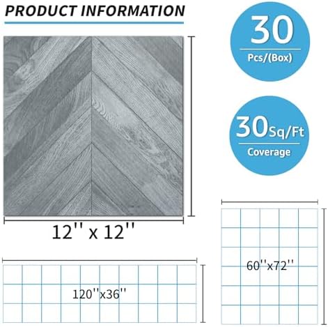 Art3d 30-Pack Herringbone Peel and Stick Floor Tiles - Image 4