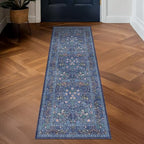Non Slip Dark Blue 2x5 Runner Rug - Image 6