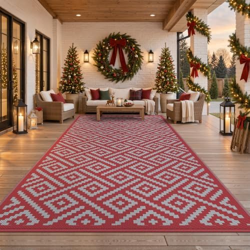 GENIMO Outdoor Rug, Waterproof Plastic Rugs - Image 3