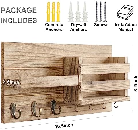 Lwenki Mail Organizer for Wall Mount – Key Holder - Image 7