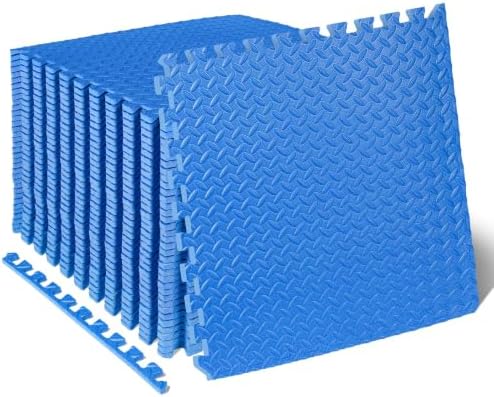 ProsourceFit Exercise Puzzle Mat ½-inch, EVA Interlocking Foam Floor Tiles by ProsourceFit