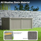 PatioZen 150 Gallon Deck Box, Resin Outdoor Storage Box - Image 5