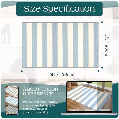 3x5 Entry Rug - Small Washable Indoor Outdoor Mats - Image 7