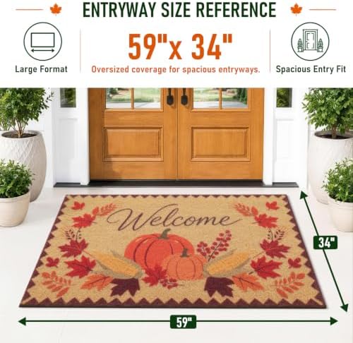 OLANLY Front Door Mat 59x34, Low Profile Doormat - Image 2