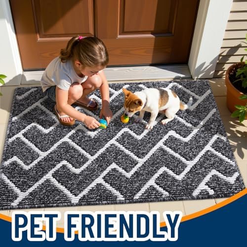 OLANLY Front Door Mat 48x32, Low-Profile Easy Clean Doormat - Image 6