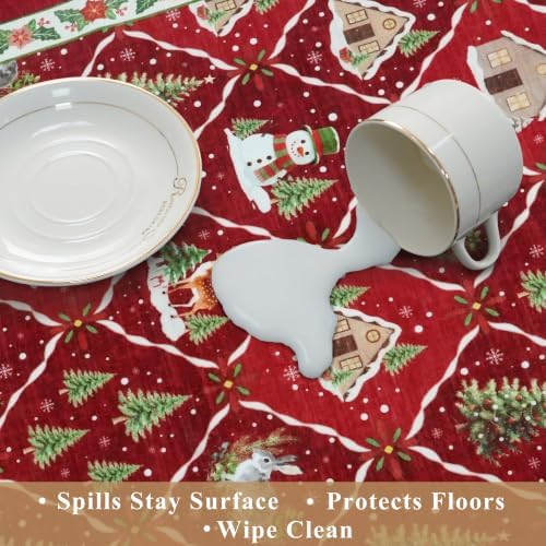 3-Piece Plaid Christmas Decorations Kitchen Rugs Set: Washable Non-Slip Kitchen - Image 7