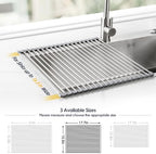 Tomorotec 17.7" x 15.5" Roll Up Dish Drying Rack Over Sink Drying Rack Sink - Image 2