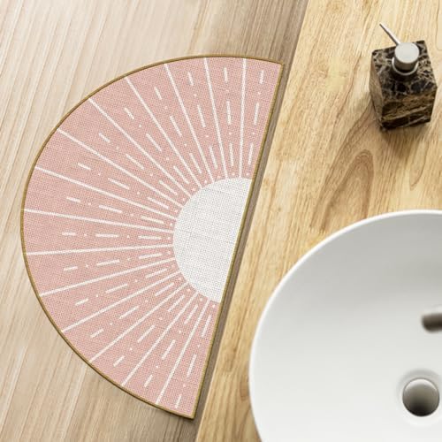 Mingnei Pink Boho Linen Doormat - Image 5
